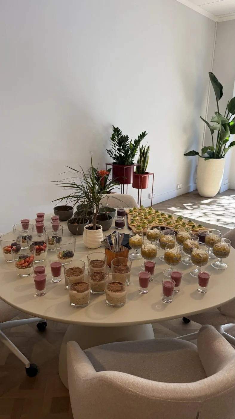 A table set for guests at Elevada